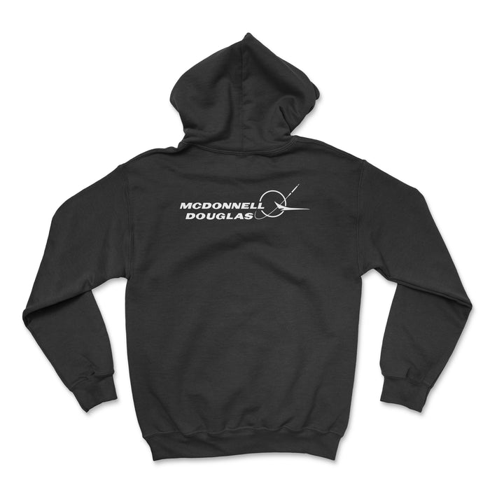 McDonnell Douglas Unisex Hoodie printed on the back - Black
