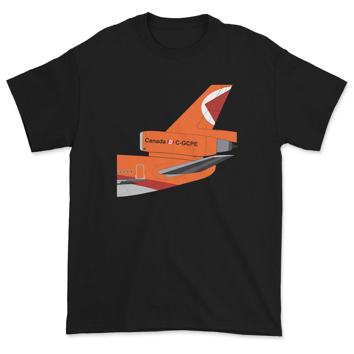 CP Air McDonnell Douglas DC-10 Tail Section Unisex T-Shirt - Black