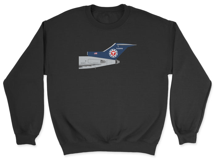 Flying Tigers Boeing 727 Tail Section Unisex Sweatshirt - Black