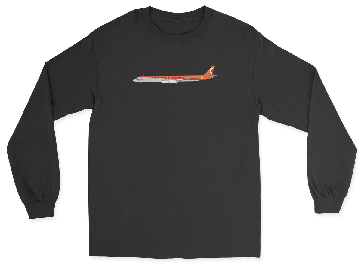 CP Air McDonnell Douglas DC-8 Unisex Long Sleeve T-Shirt - Black