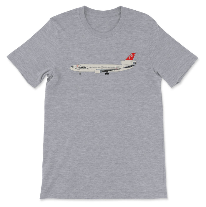 Northwest Airlines Mcdonnell Douglas DC-10 Unisex T-Shirt - Athletic Heather