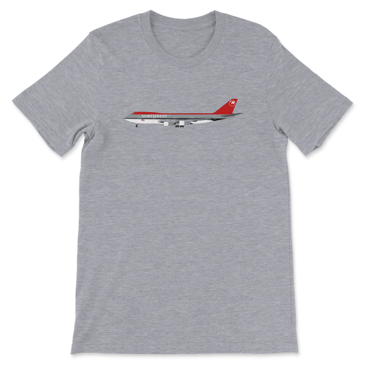 Northwest Airlines Boeing 747-200 Unisex T-Shirt - Athletic Heather