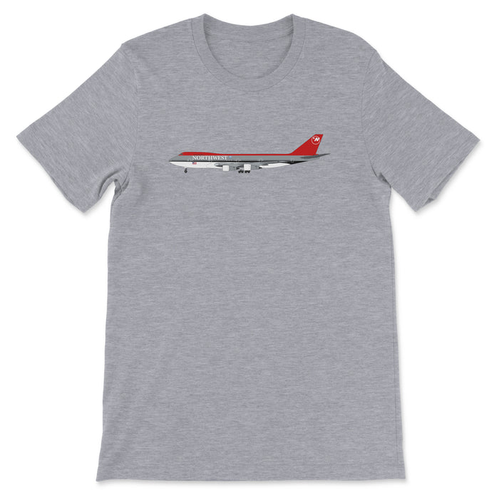 Northwest Airlines Boeing 747-200 Unisex T-Shirt - Athletic Heather