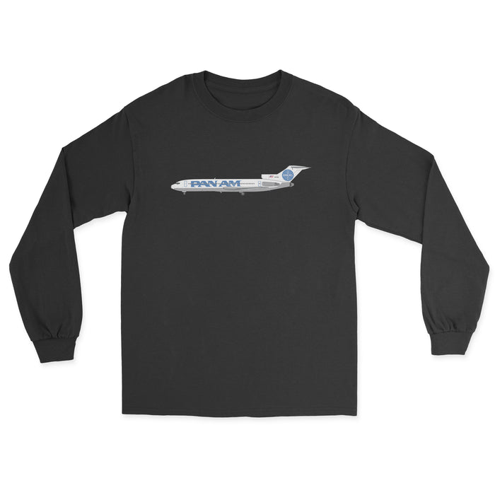 Pan Am Boeing 727 Unisex Long Sleeve T-Shirt - Black