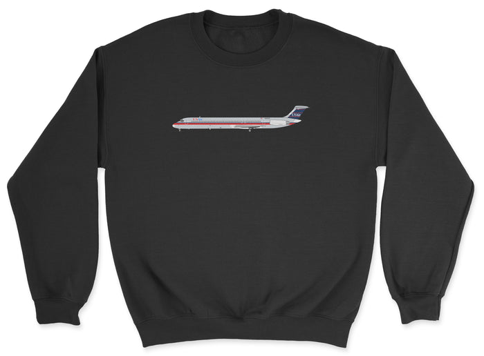 USAir McDonnell Douglas MD-80 Unisex Sweatshirt - Black