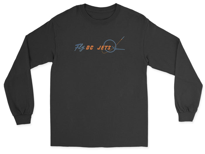Fly DC Jets Sign Unisex Long Sleeve T-Shirt - Black