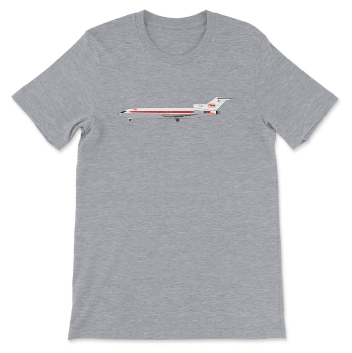 TWA Boeing 727 Unisex T-Shirt - Athletic Heather