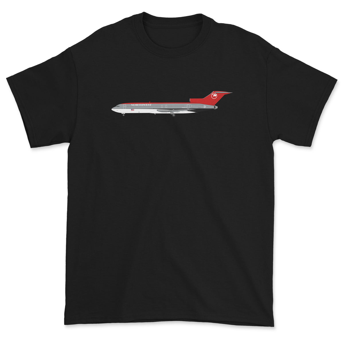 Northwest Airlines Boeing 727 Unisex T-Shirt - Black