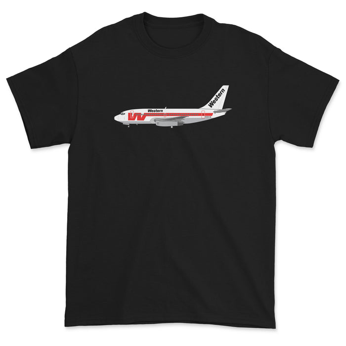 Western Airlines Boeing 737 Unisex T-Shirt - Black