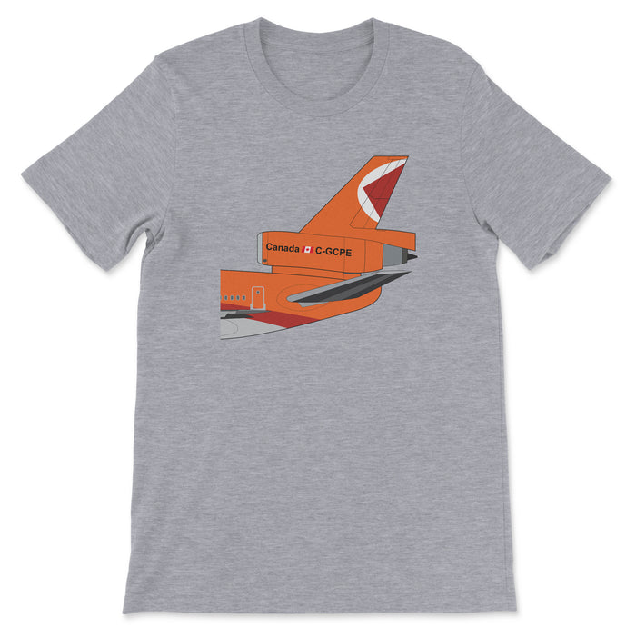 CP Air McDonnell Douglas DC-10 Tail Section Unisex T-Shirt - Athletic Heather