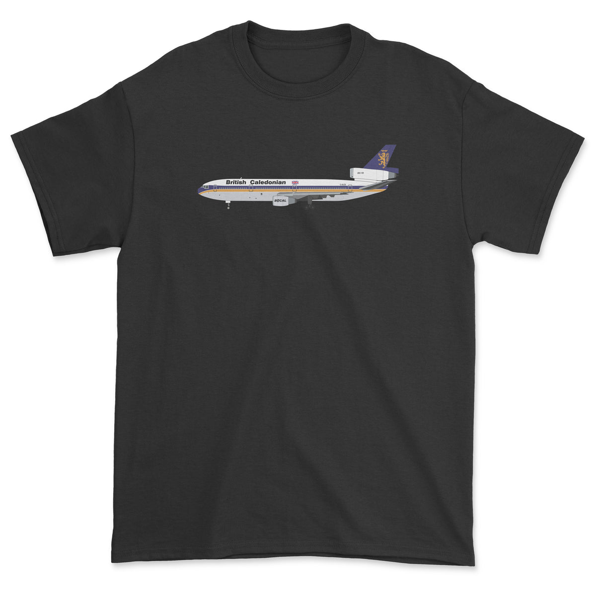 British Caledonian McDonnell Douglas DC-10 Unisex T-Shirt - Black