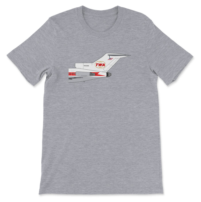 TWA Boeing 727 Tail Section Unisex T-Shirt - Athletic Heather