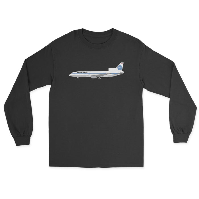 Pan Am Lockheed L-1011 TriStar Unisex Long Sleeve T-Shirt - Black