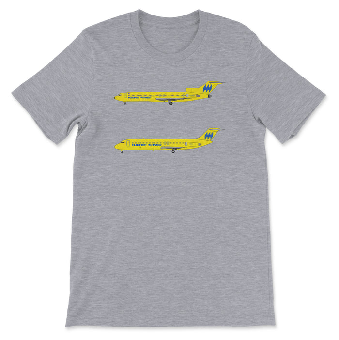 Hughes Airwest B727, DC-9 Unisex T-Shirt - Athletic Heather