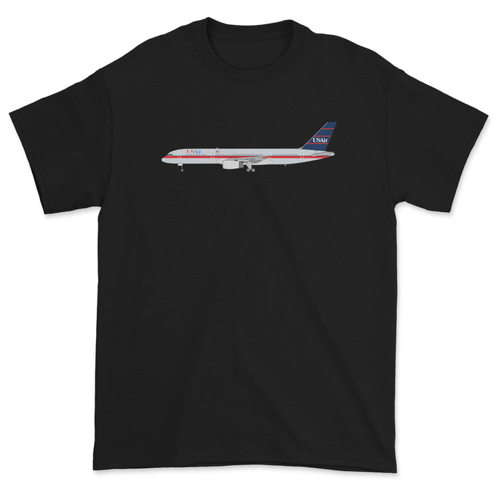 USAir Boeing 757 Unisex T-Shirt - Black
