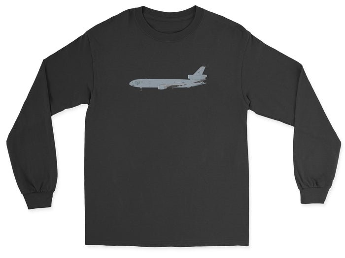 United States Air Force USAF McDonnell Douglas KC-10 Extender Unisex Long Sleeve T-Shirt - Black