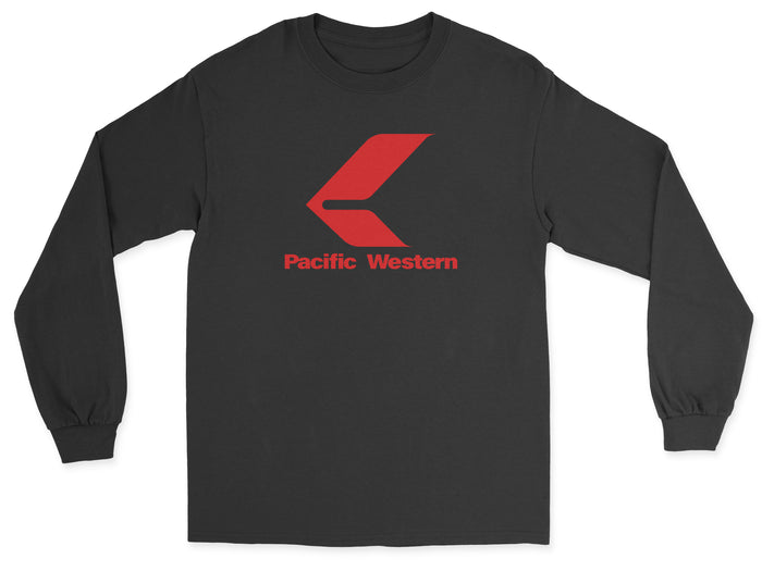 Pacific Western Airlines Unisex Long Sleeve T-Shirt - Black