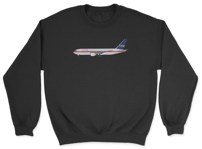 USAir Boeing 767 Unisex Sweatshirt - Black