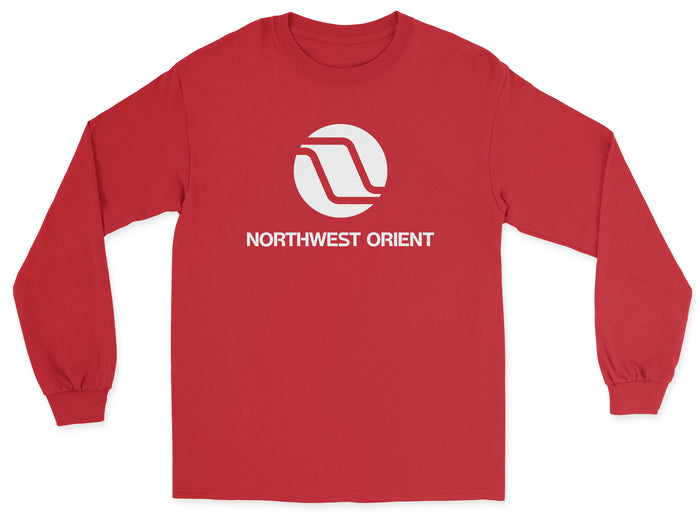 Northwest Orient Airlines Unisex Long Sleeve T-Shirt - Red