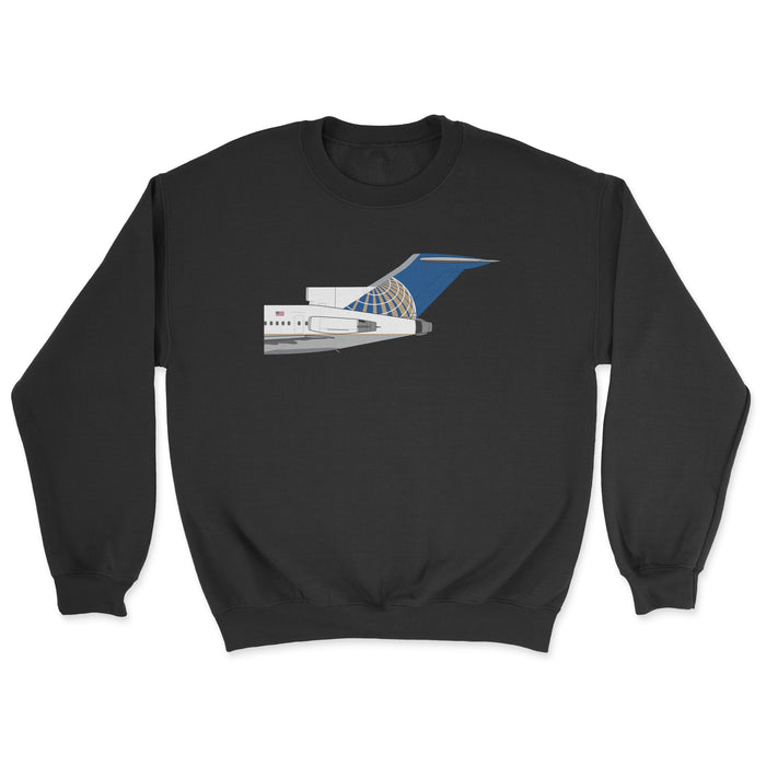 Continental Airlines Boeing 727 Tail Section Unisex Sweatshirt - Black