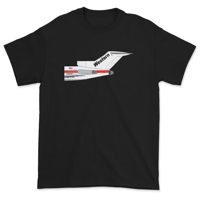 Western Airlines Boeing 727 Tail Section Unisex T-Shirt - Black
