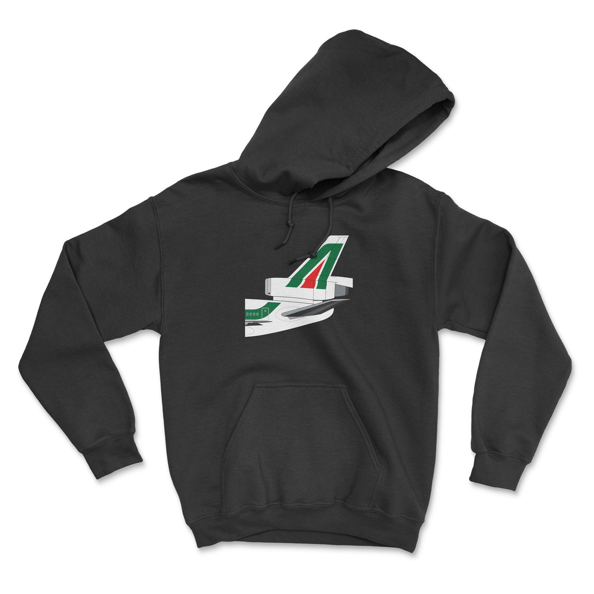 Alitalia McDonnell Douglas DC-10 Tail Section Unisex Hoodie - Black