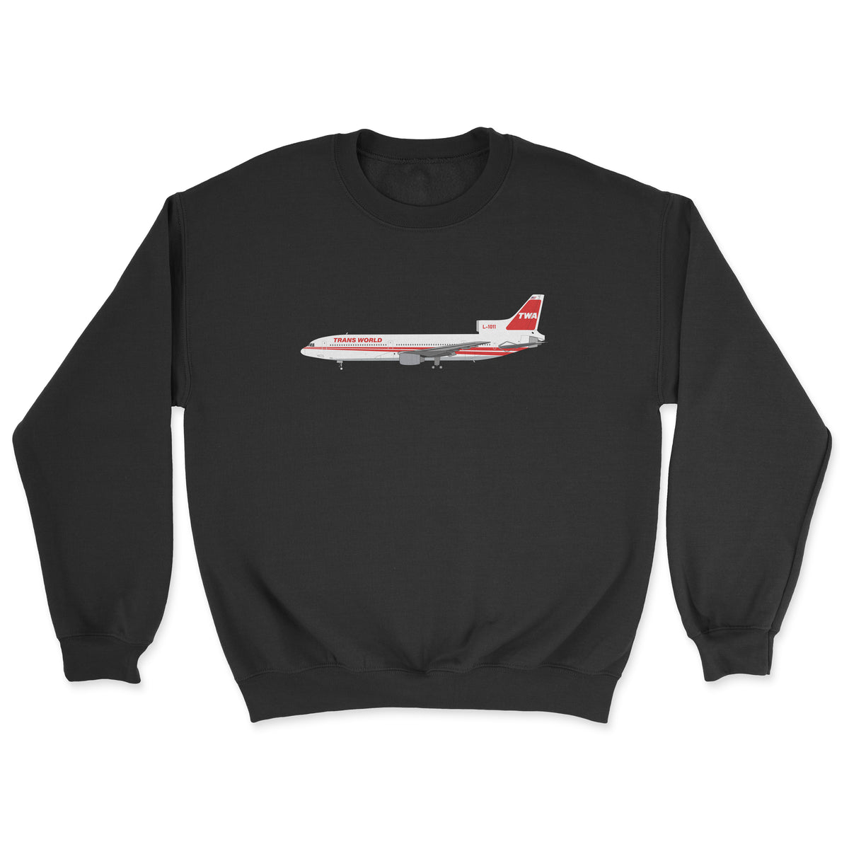 TWA Lockheed L-1011 TriStar Unisex Sweatshirt - Black