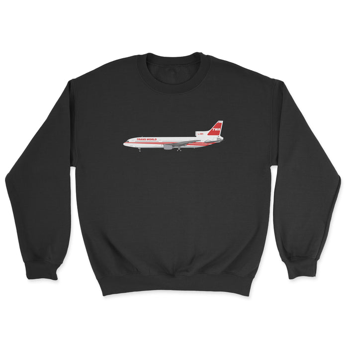 TWA Lockheed L-1011 TriStar Unisex Sweatshirt - Black