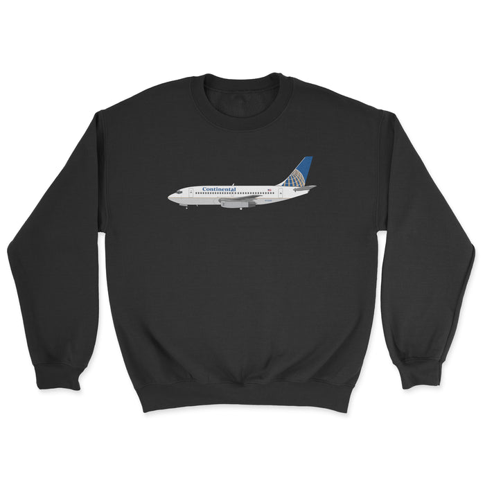 Continental Airlines Boeing 737-200 Unisex Sweatshirt - Black