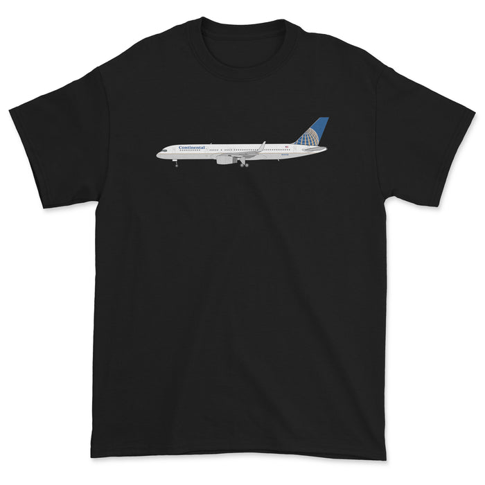 Continental Airlines Boeing 757 Unisex T-Shirt - Black