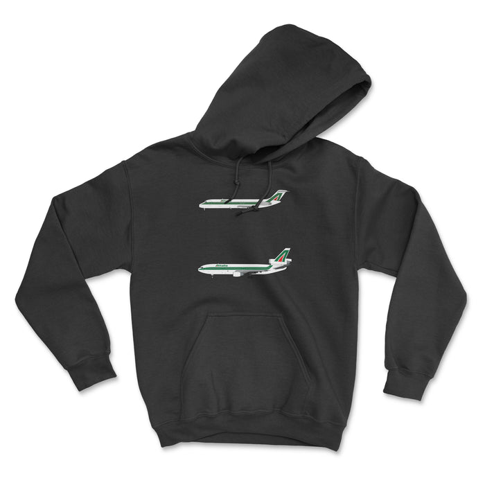 Alitalia DC-9, DC-10 Unisex Hoodie - Black