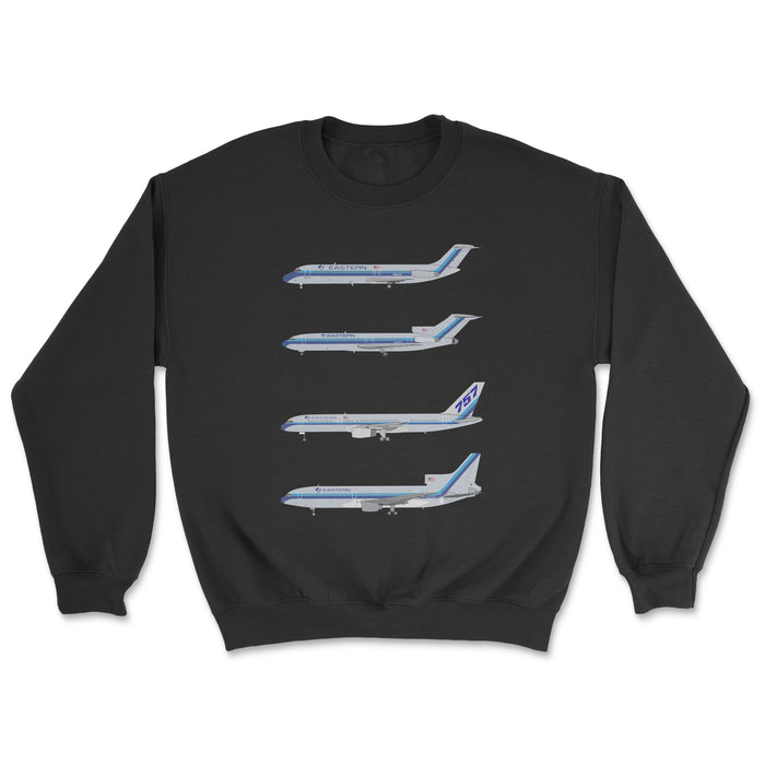 Eastern Airlines DC-9, B727, B757, L-1011 Unisex Sweatshirt - Black