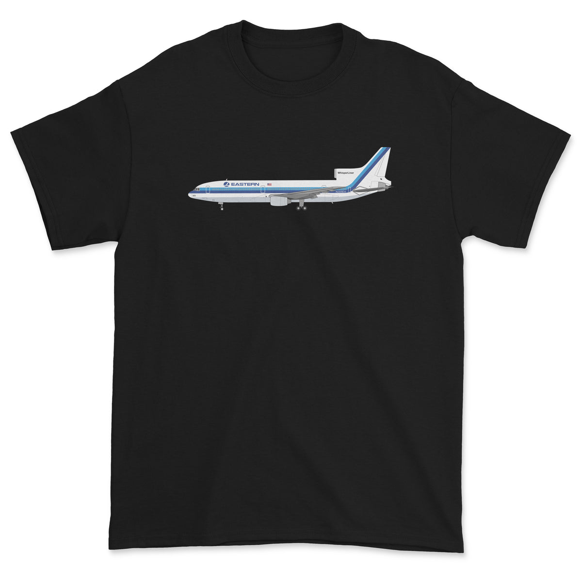 Eastern Airlines Lockheed L-1011 Tristar Unisex T-Shirt - Black