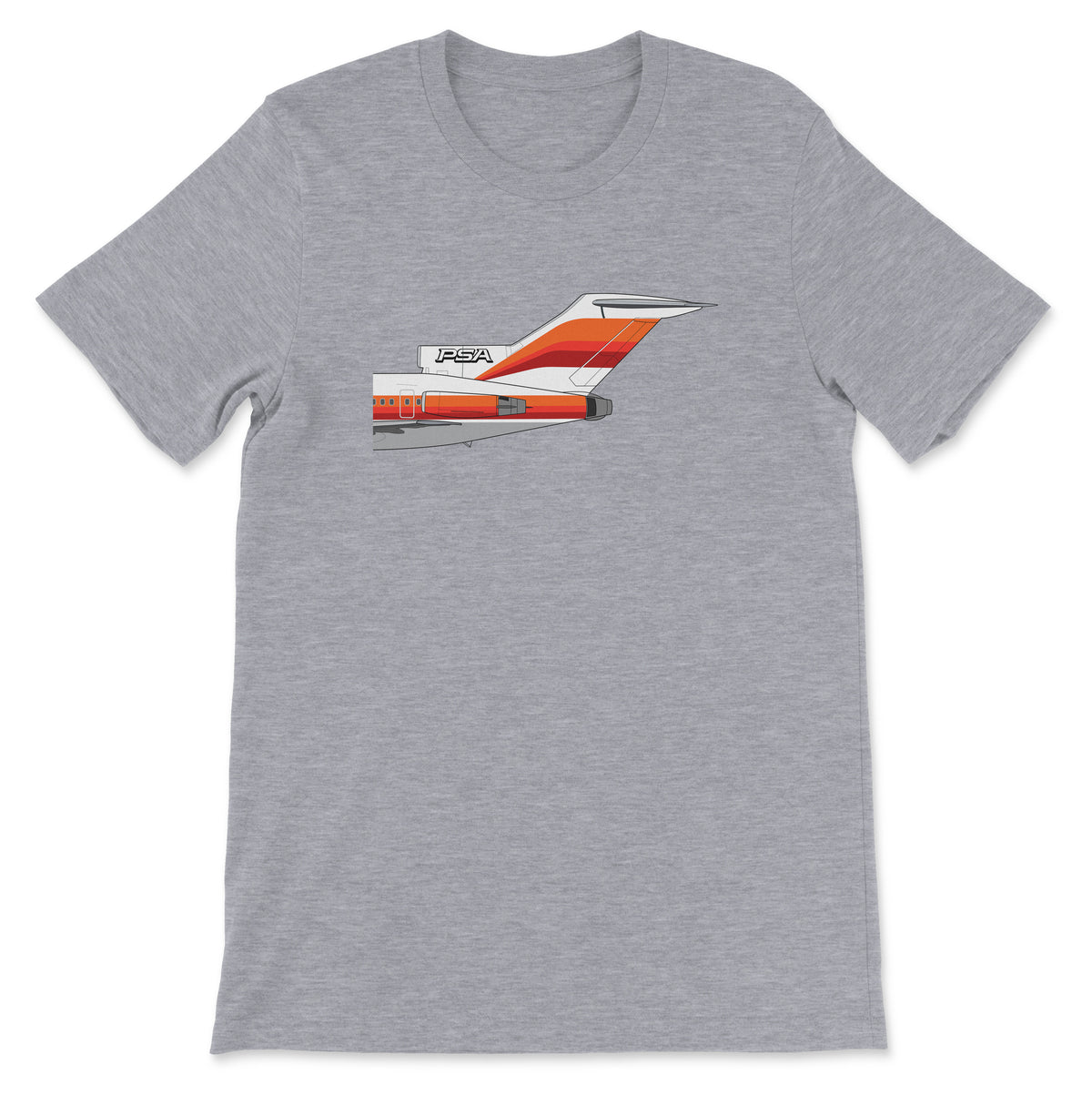PSA Boeing 727 Tail Section Unisex T-Shirt - Athletic Heather