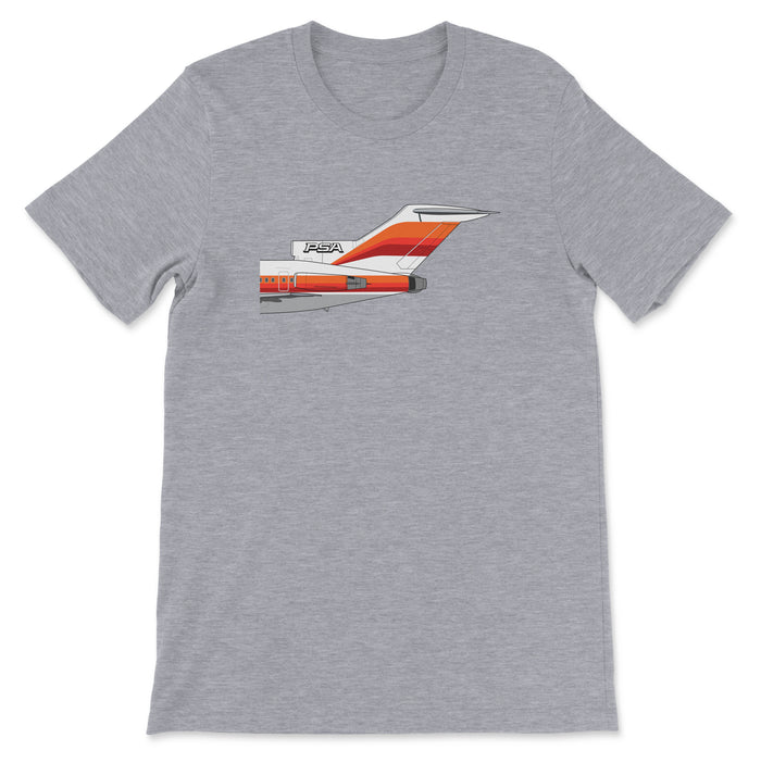 PSA Boeing 727 Tail Section Unisex T-Shirt - Athletic Heather