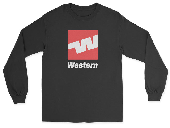 Western Airlines Unisex Long Sleeve T-Shirt - Black