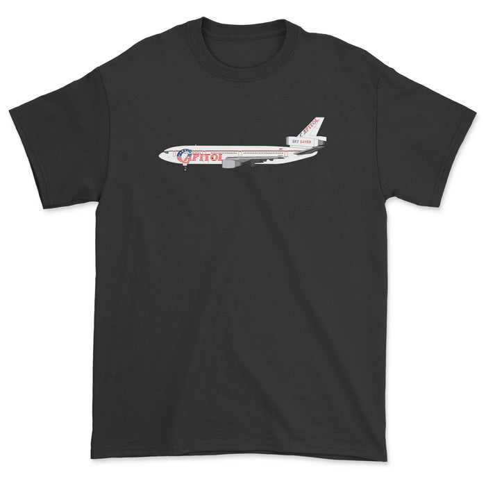 Capitol Air McDonnell Douglas DC-10 Unisex T-Shirt - Black