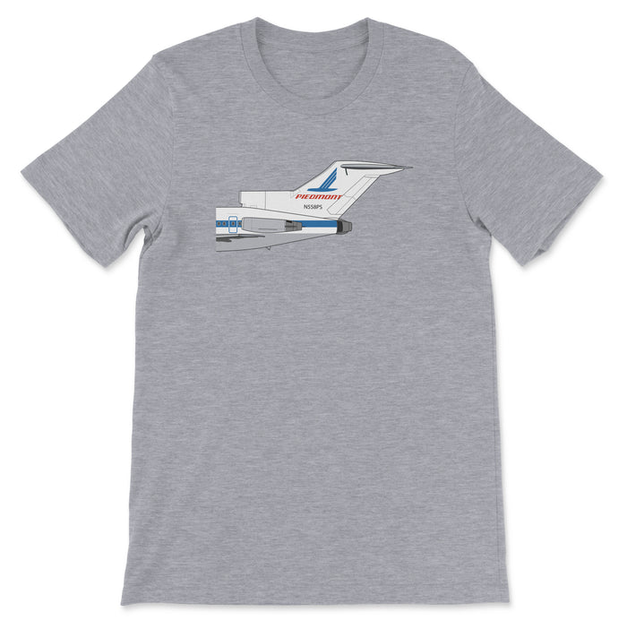 Piedmont Airlines Boeing 727 Tail Section Unisex T-Shirt - Athletic Heather