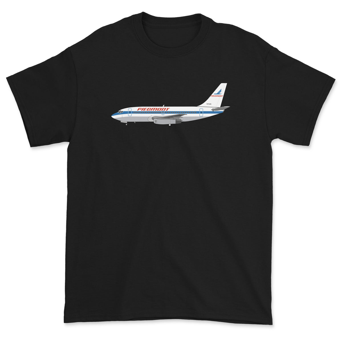 Piedmont Airlines Boeing 737 Unisex T-Shirt - Black