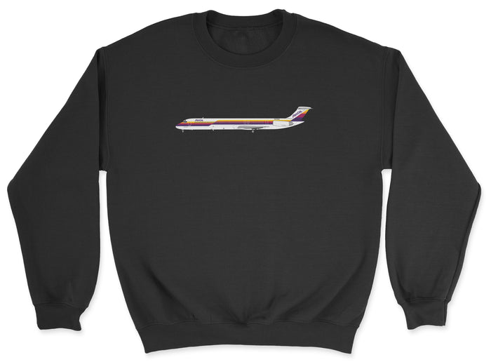AirCal Air California McDonnell Douglas MD-80 Unisex Sweatshirt - Black