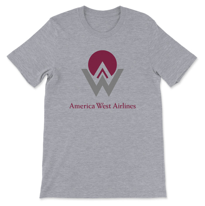 America West Airlines Unisex T-Shirt - Athletic Heather