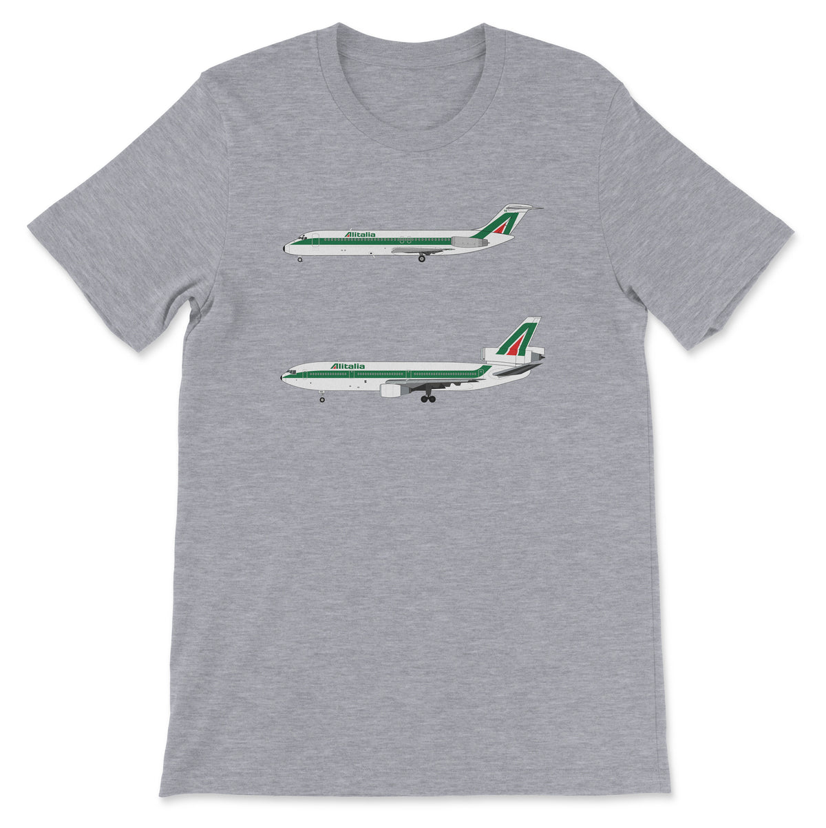 Alitalia DC-9, DC-10 Unisex T-Shirt - Athletic Heather