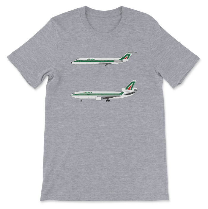 Alitalia DC-9, DC-10 Unisex T-Shirt - Athletic Heather
