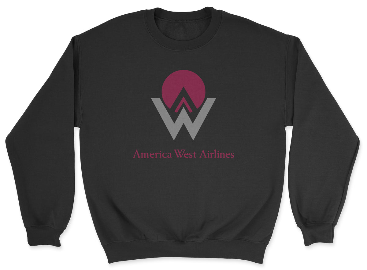 America West Airlines Unisex Sweatshirt - Black