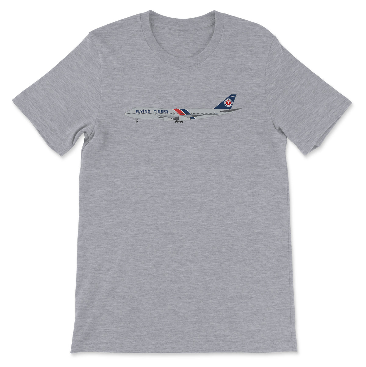 Flying Tigers Boeing 747 Unisex T-Shirt - Athletic Heather