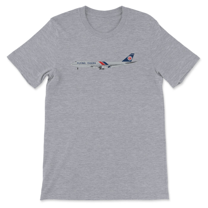 Flying Tigers Boeing 747 Unisex T-Shirt - Athletic Heather