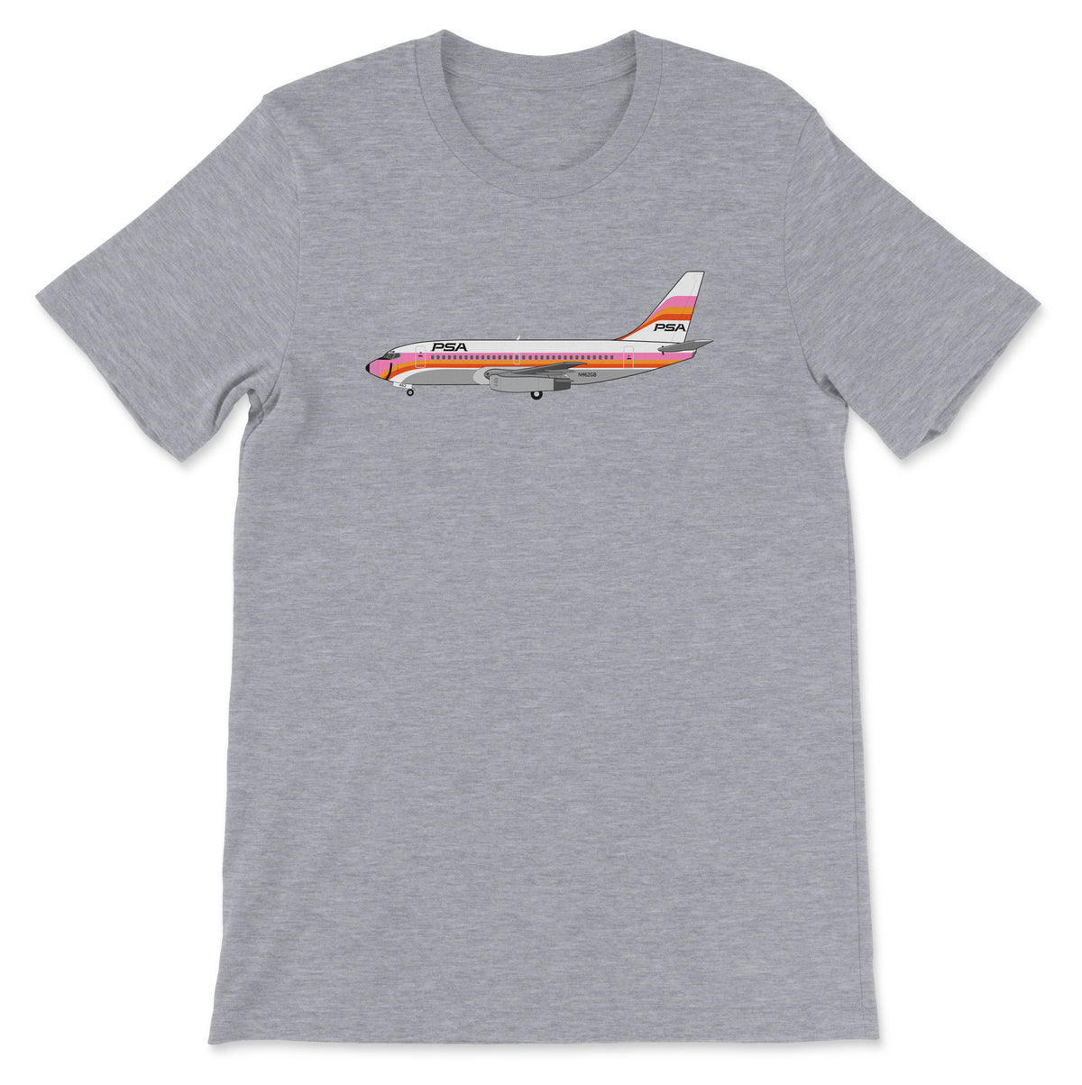 PSA Boeing 737 Unisex T-Shirt - Athletic Heather