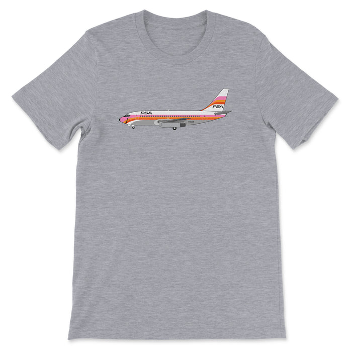 PSA Boeing 737 Unisex T-Shirt - Athletic Heather