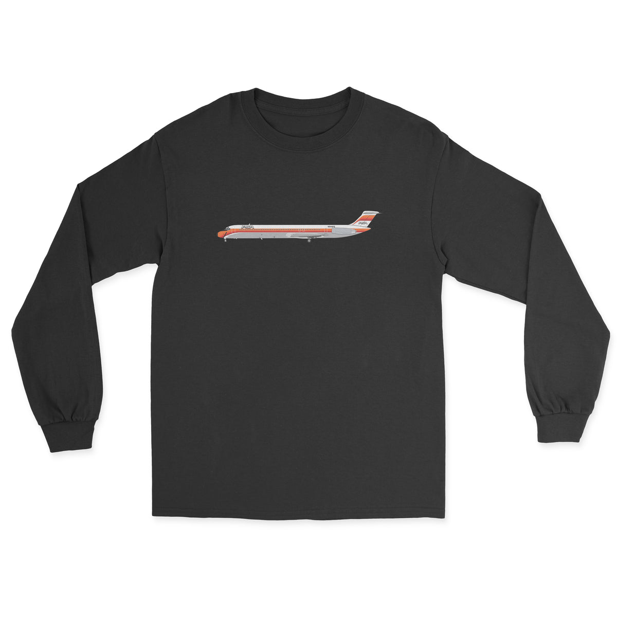 PSA McDonnell Douglas MD-80 Unisex Long Sleeve T-Shirt - Black