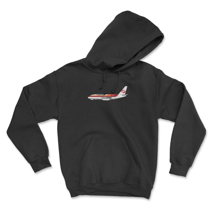 Frontier Airlines Boeing 737-200 Unisex Hoodie - Black